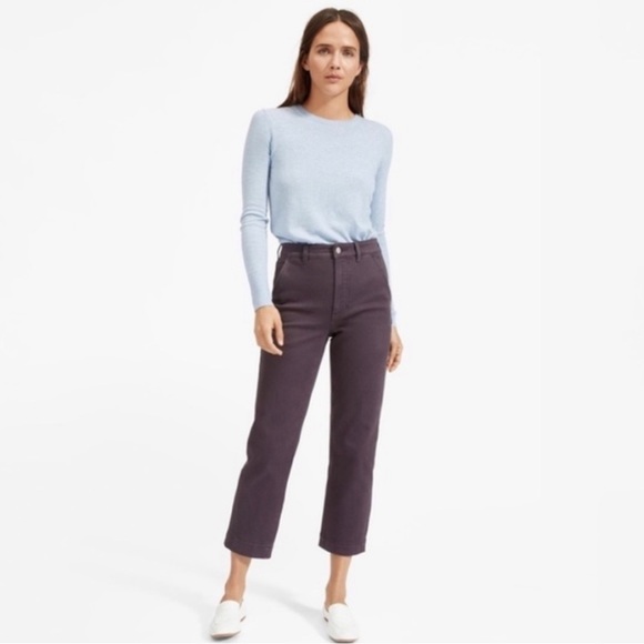 Everlane Pants - Everlane straight leg crop pant in eggplant
